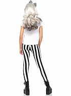 Female Jack Skellington from Nightmare Before Christmas, costume top and leggings, vertical stripes
